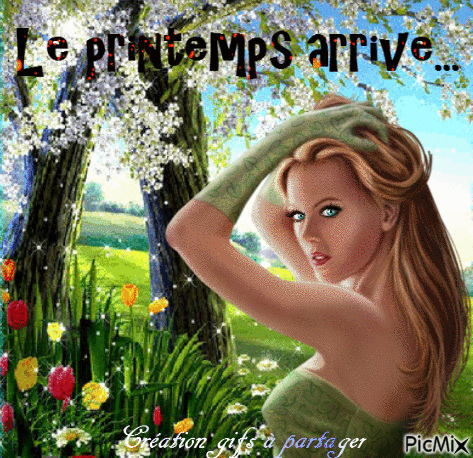 Le Printemps - GIF เคลื่อนไหวฟรี