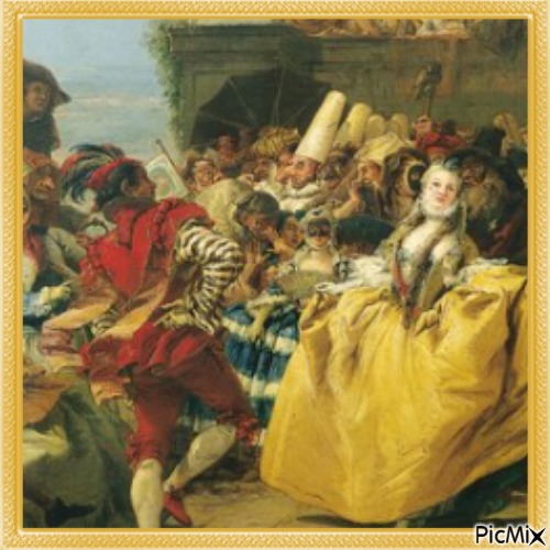 Bal dansant à la période Rococo - gratis png