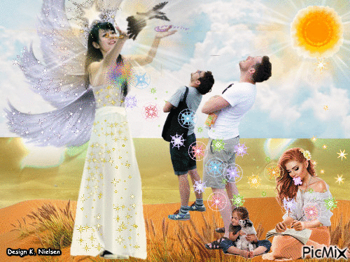 Angel Of Joy spreading happiness and joy - Бесплатни анимирани ГИФ