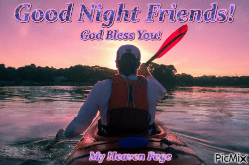 God Night Friends! God Bless You! - Darmowy animowany GIF