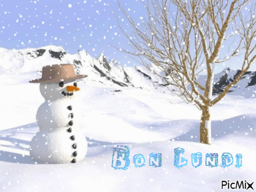 Lundi neige - Darmowy animowany GIF