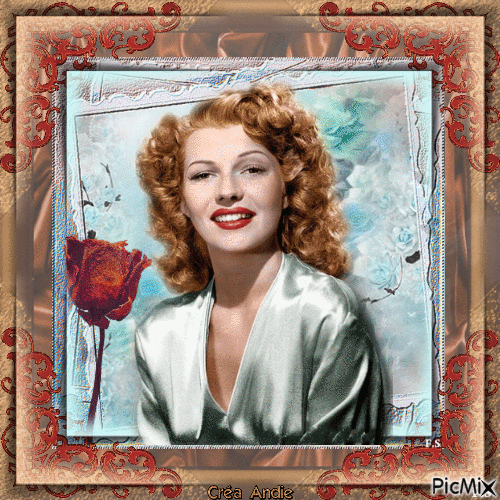 Rita Hayworth, Actrice américaine - Animovaný GIF zadarmo