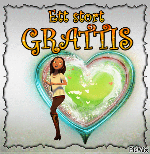 Grattis - GIF animé gratuit