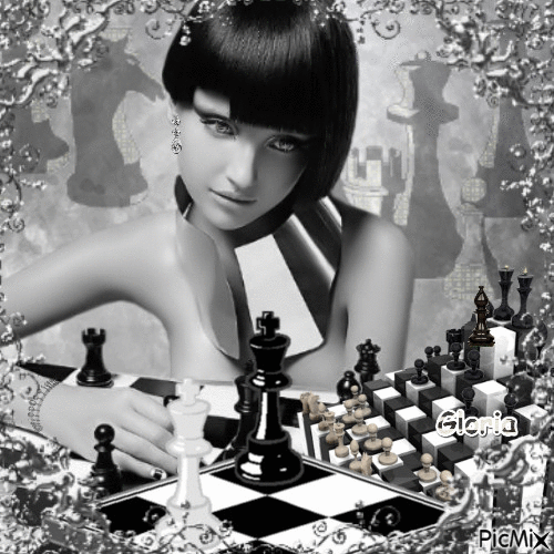 Jouer aux échecs - Gratis geanimeerde GIF