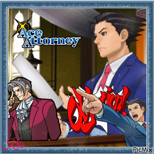 Ace Attorney - GIF animado grátis