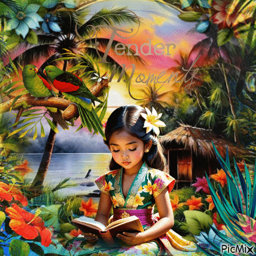 enfant tropical - Zdarma animovaný GIF