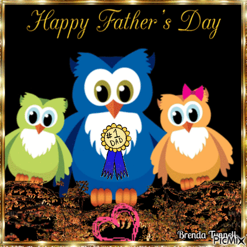owl fathers day - Bezmaksas animēts GIF