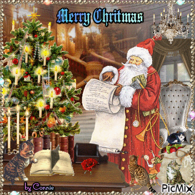 Merry Christmas Making a list Checking it Twice/ Joyful226 aka Connie - Nemokamas animacinis gif