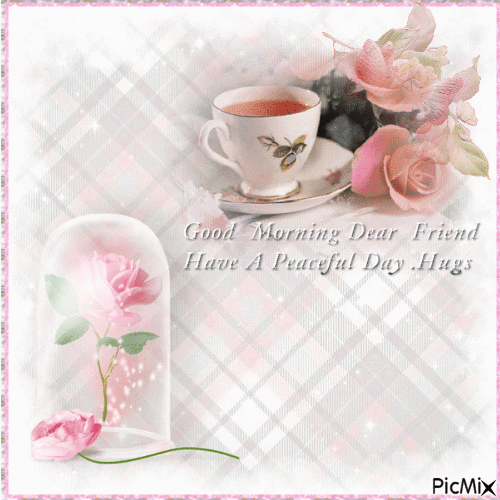 good morning (pink) - GIF animé gratuit