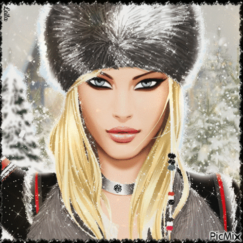 Winter woman 7 - 無料のアニメーション GIF