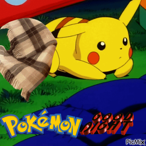Jó éjszakát Pokemon - Gratis geanimeerde GIF