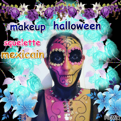 makeup halloween - GIF animado gratis