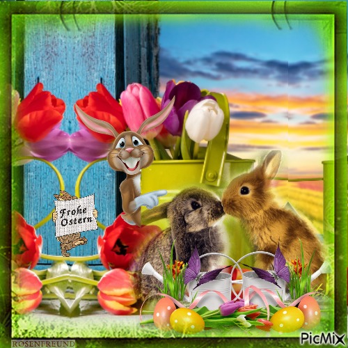 Frohe Ostern - PNG gratuit