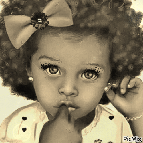PORTRAIT OF A LITTLE GIRL - Darmowy animowany GIF