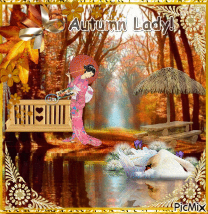 Autumn Lady! - Bezmaksas animēts GIF