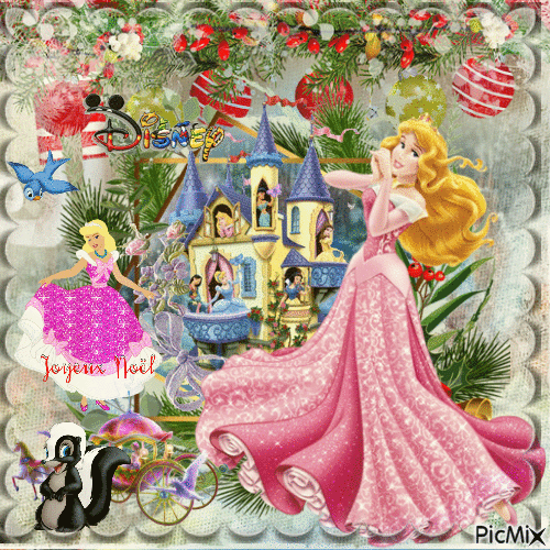 Princesse Disney Noël - Animovaný GIF zadarmo