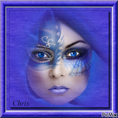 Portrait bleu - Δωρεάν κινούμενο GIF