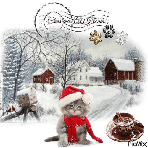 Christmas At Home With Hot Chocolate - Gratis geanimeerde GIF