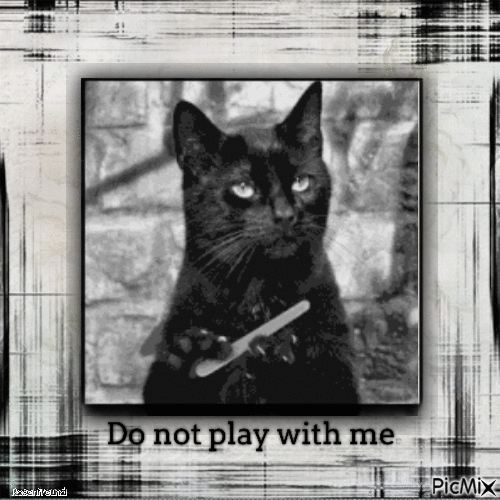 Do not play with me - Ilmainen animoitu GIF