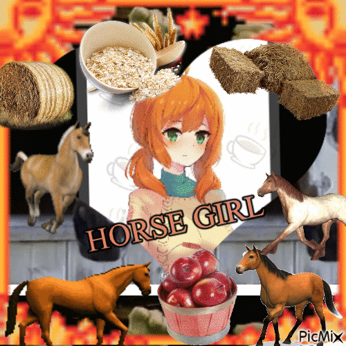 HORSE GIRL MORGAN FISCHER - Безплатен анимиран GIF