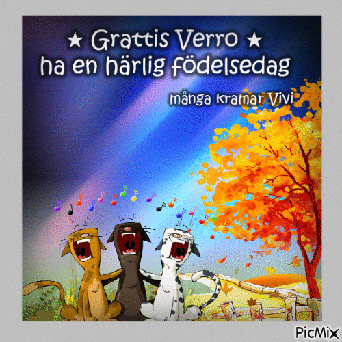 Grattis Verro 2022 - GIF animé gratuit