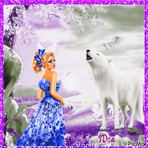 Belle et le loup - Ilmainen animoitu GIF