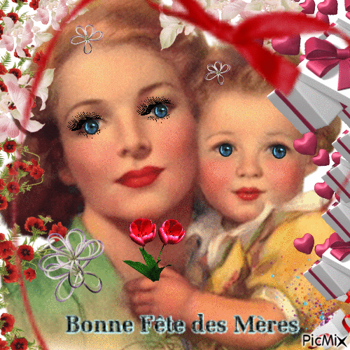 BONNE FETE DES MERES .... - 無料のアニメーション GIF