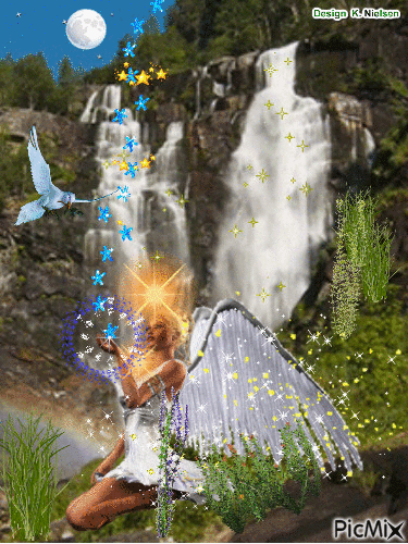 Angel of Peace sendig out love to us all - Бесплатный анимированный гифка