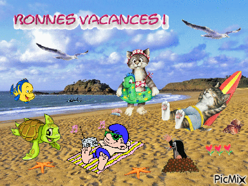 BONNES VACANCES - 無料のアニメーション GIF