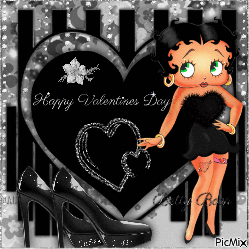 Betty Boop Valentines-RM-02-10-23 - Free animated GIF