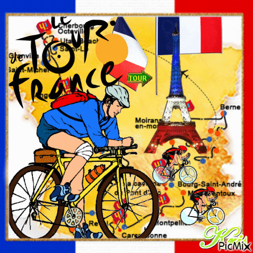Tour de France 🌹🌼 - GIF animé gratuit