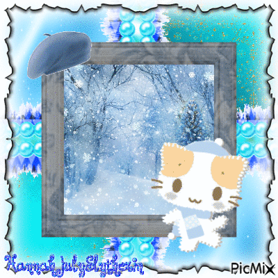(((Cute Little Kitty in Winter))) - Besplatni animirani GIF