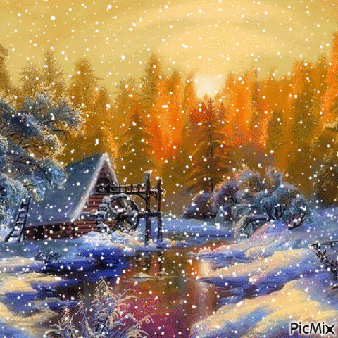 tombe la neige - Ingyenes animált GIF