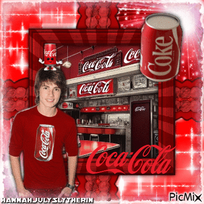{♠}Gregg Sulkin & Coca-Cola{♠} - Free animated GIF
