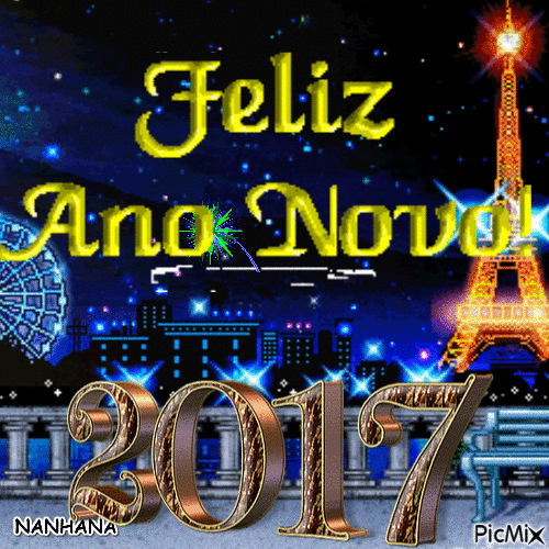 FELIZ ANO NOVO 2017 - Free animated GIF