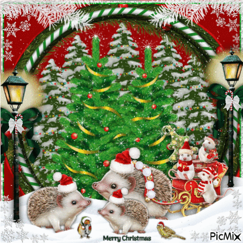 Christmas Animals - Бесплатный анимированный гифка