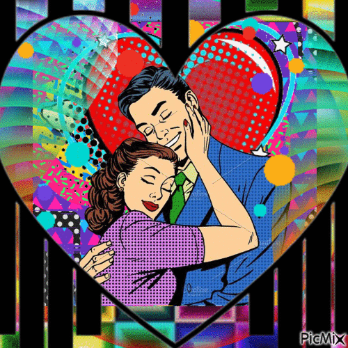 Pop Art Love - Безплатен анимиран GIF