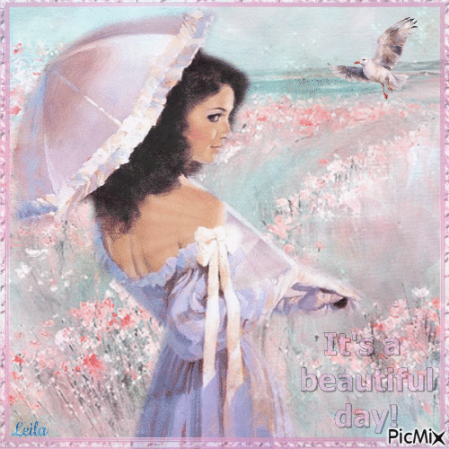 its a Beautiful Day. Pastel, summer, vintage - GIF animado grátis