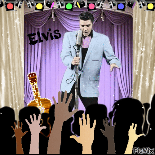Rock-Legende Elvis Presley - Animovaný GIF zadarmo