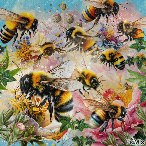 Bees - Δωρεάν κινούμενο GIF
