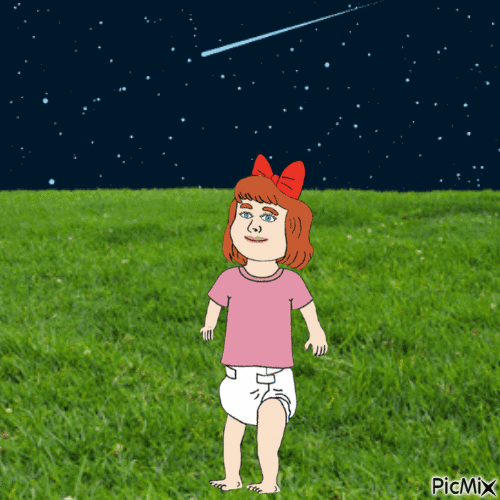 Elizabeth and shooting star - Безплатен анимиран GIF