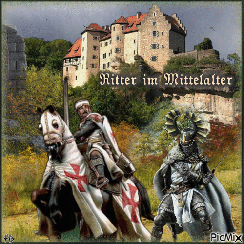 Ritter im Mittelalter - Zdarma animovaný GIF