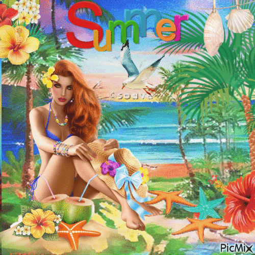 Summer tropical ☆ - GIF animé gratuit