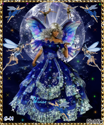 reine des fée bleu - GIF animado grátis