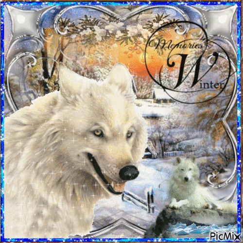 loup blanc - Ilmainen animoitu GIF