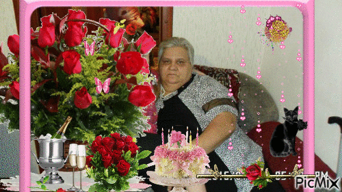 Поздравления с днем рождения Людмиле - Δωρεάν κινούμενο GIF