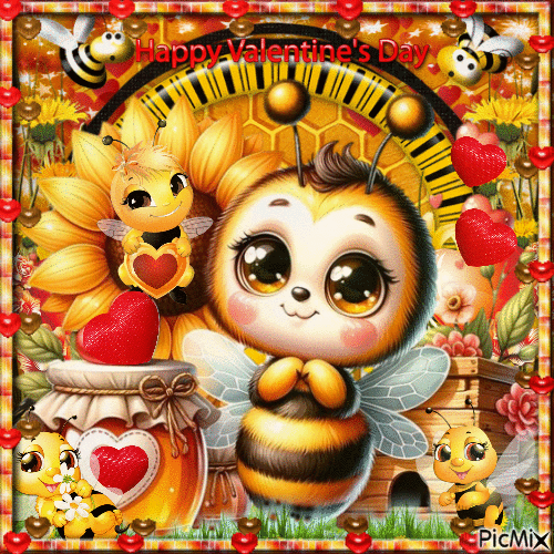 Valentine's Day of the Love Bees - Besplatni animirani GIF
