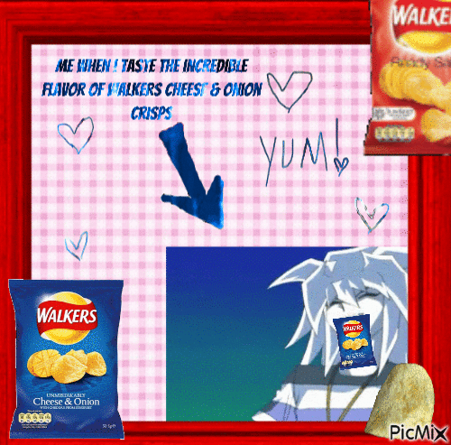 bakura enjoying chips - Bezmaksas animēts GIF