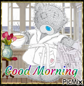 Good Morning Tatty Teddy - Безплатен анимиран GIF