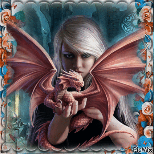 les Dragon d'Anne strokes - Gratis animeret GIF